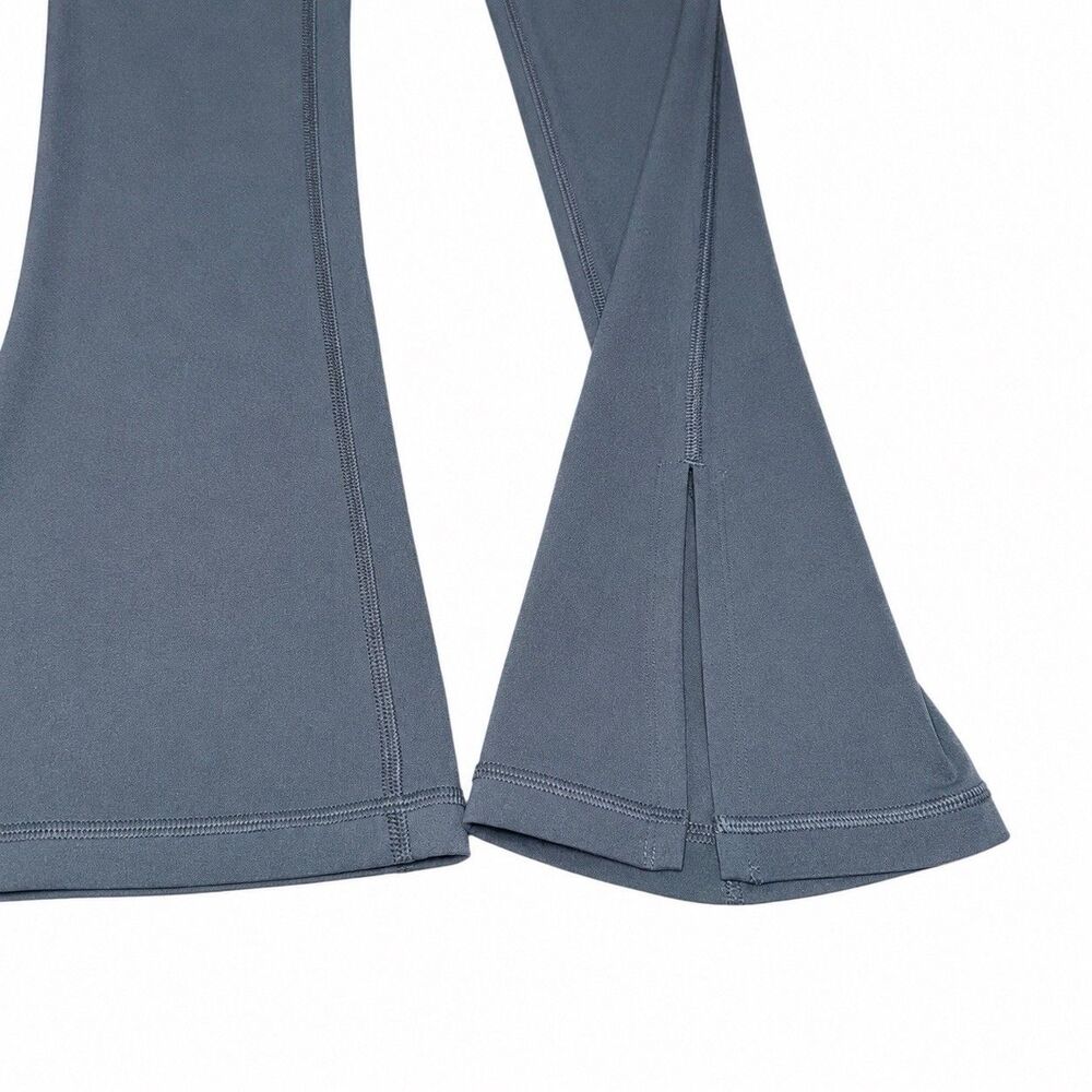 Athleta Elation Split Slim Flare Pants Womens XS Blue Gray Yoga Leggings - Picture 7 of 7